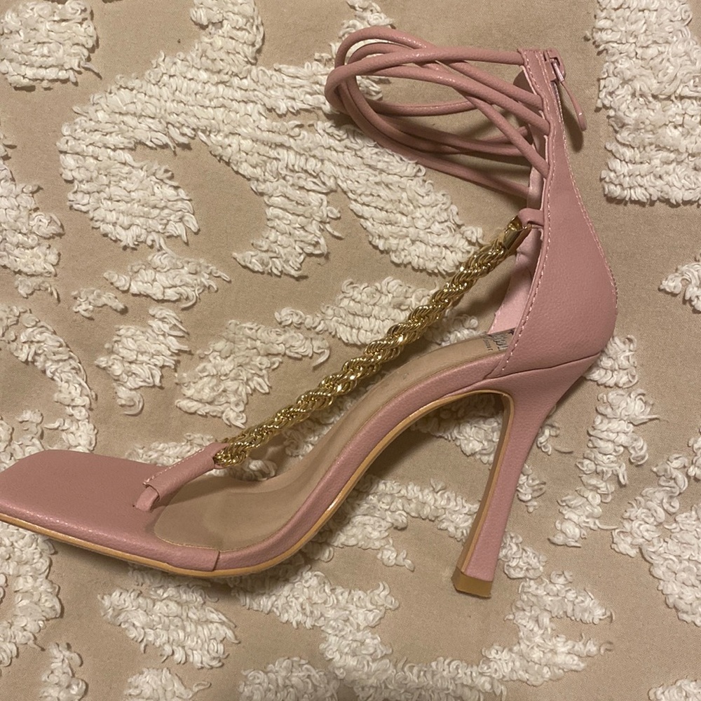 Bisou Bisou Pink and Gold Heel